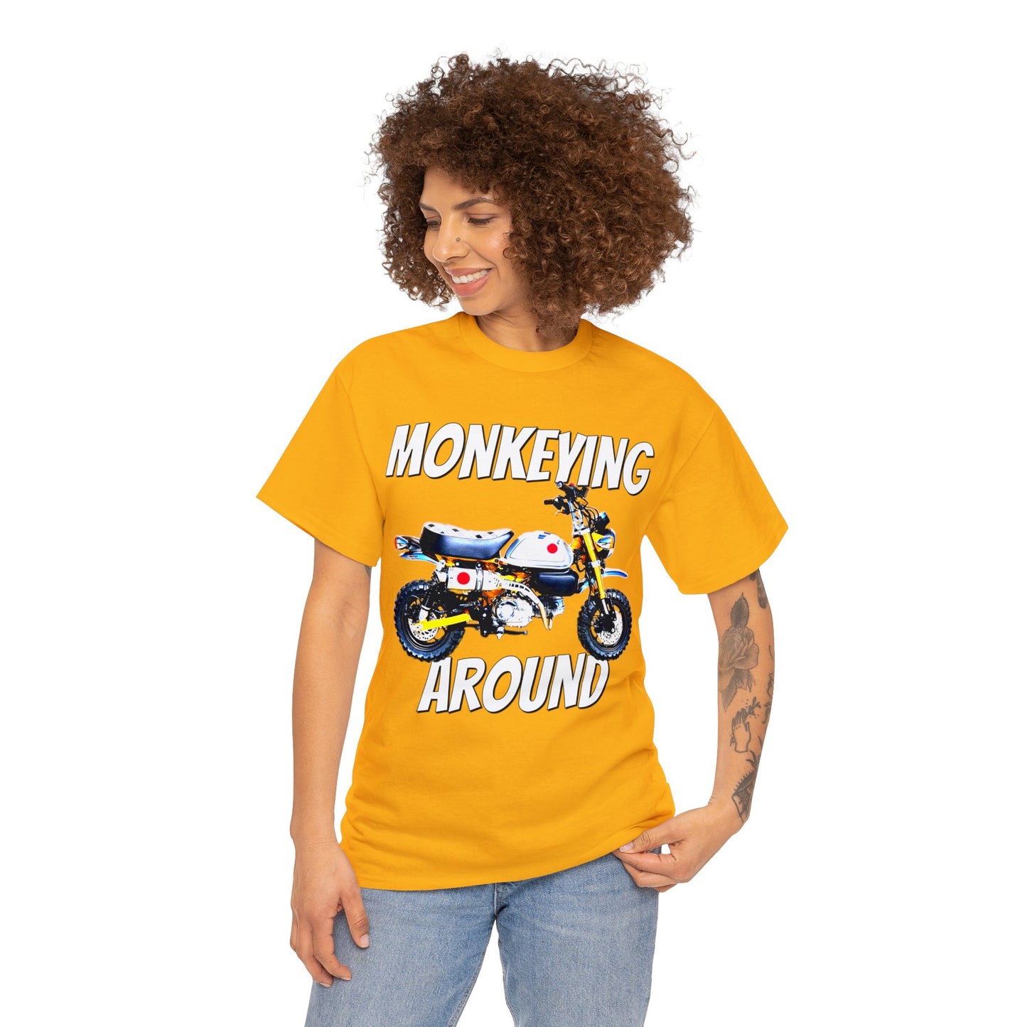 125Z Monkey Motorcycle, Mini Bike, Motocross, Off Road Heavy Cotton Tee